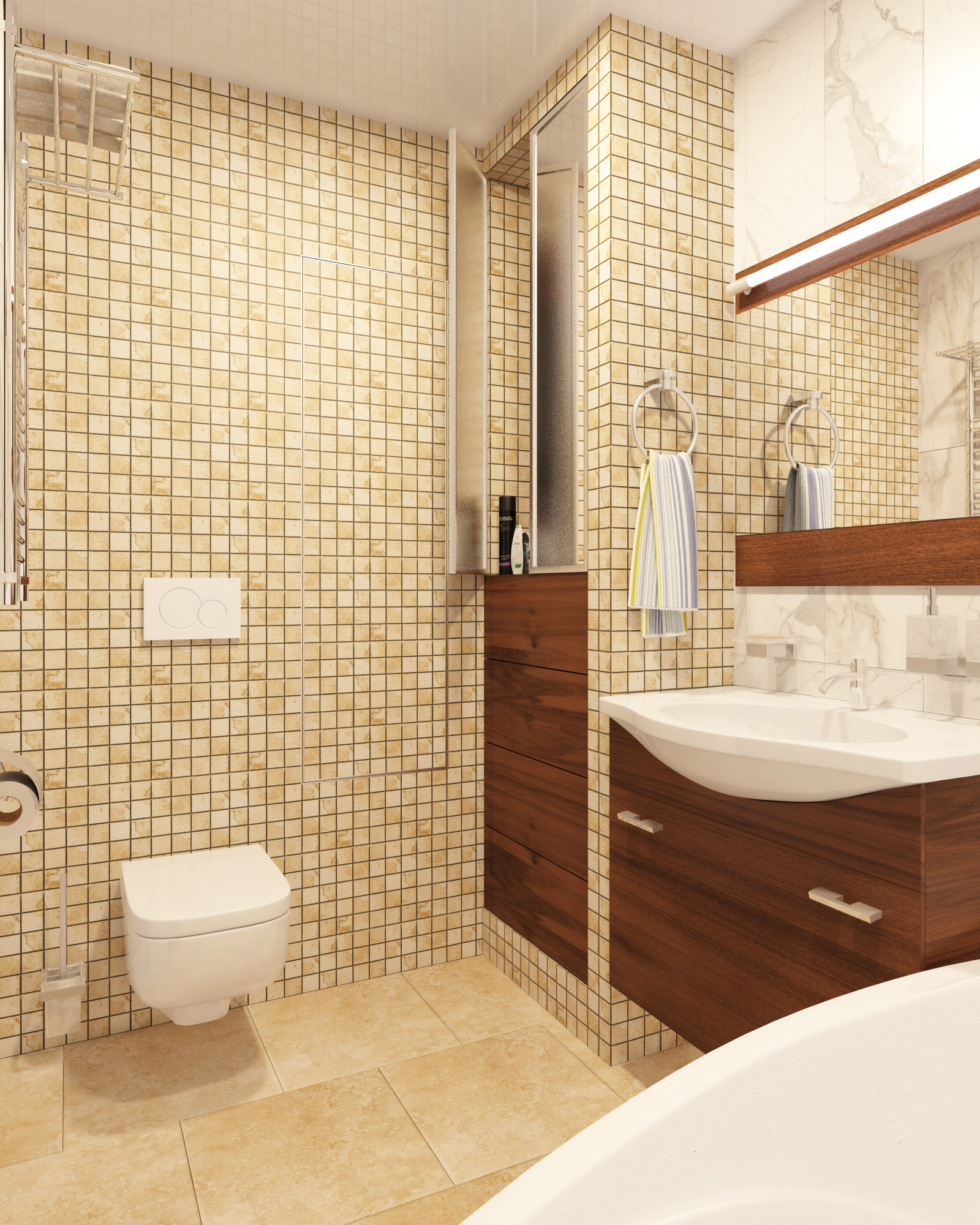 Дизайн ванной комнаты, классика
